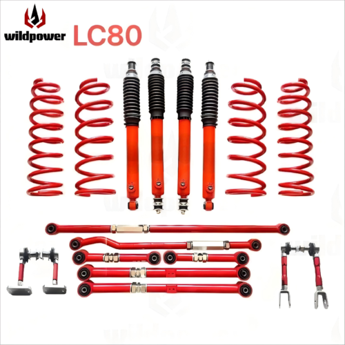 For Toyota Land Cruiser LC80 Upgrade 4inch Shock Absorbers With Adjustable Off-Road 4X4 Lifting Heavy Duty Suspension Kit