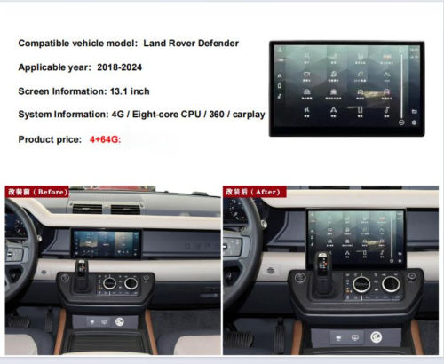 13.1 Inch for Land Rover Defender 2018-2024 Car Radio GPS Navigation Multimedia Video Player Display Screen Car Stereo