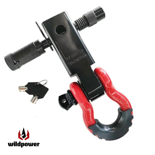 WILDPOWER Red 209 shackle + black round-head cross-hole trailer arm (lock) box set Universal Off-Road for SUV