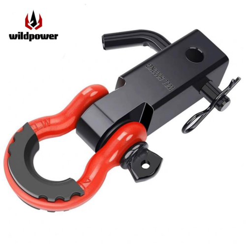 WILDPOWER Red 209 shackle + black round-head cross-hole drag Arm (pin) box set Universal Off-Road for SUV
