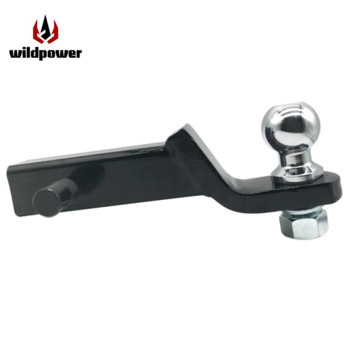 WILDPOWER Black square tube trailer arm + ball + lock (box set) Universal Off-Road for SUV/Trailers Pintle Hook & Hitch Receiver
