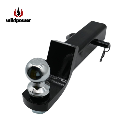 WILDPOWER Black square tube trailer arm + ball + pin (box set) Universal Off-Road for SUV/Trailers Pintle Hook & Hitch Receiver