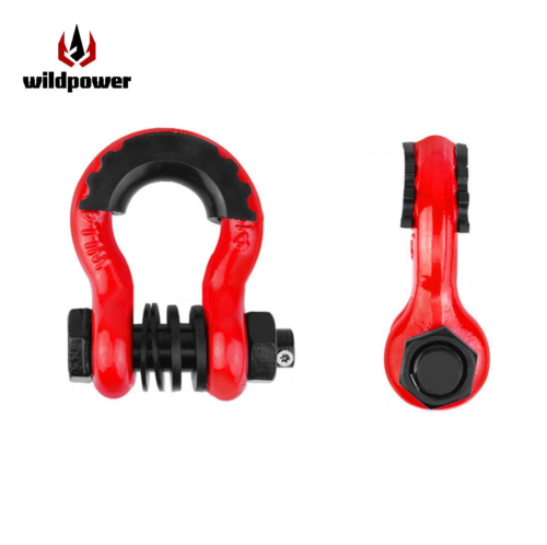 WILDPOWER Red anti-theft shackle 4.75T box set (FD) Universal Off-Road for SUV/Trailers Pintle Hook & Hitch Receiver