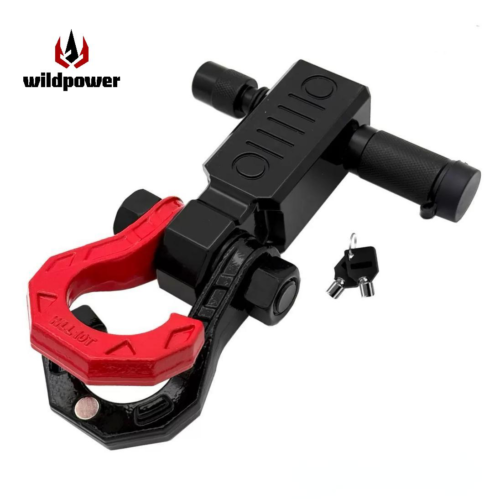 WILDPOWER Dragon and phoenix split (black + red) + black square head aluminum Alloy trailer arm + lock (Box set)