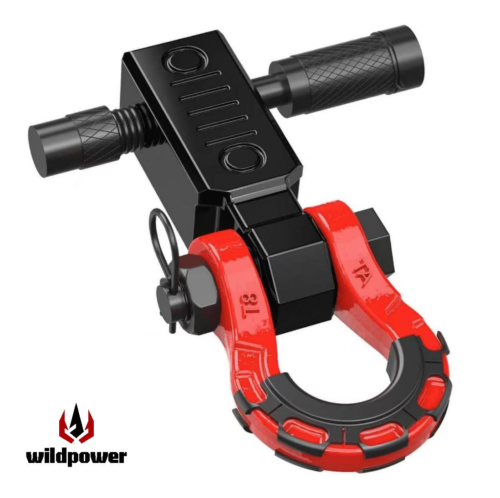 WILDPOWER Red 8T special-shaped shackle + black square head aluminum alloy Gold trailer arm (lock) box set