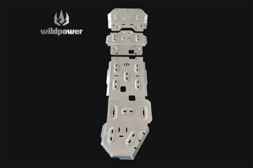 For Toyota Land Cruiser LC100 5/8mm Aluminum Alloy Skid Plate System New 3D Upgraded Engine Protector Chassis Anti-Skid Plate