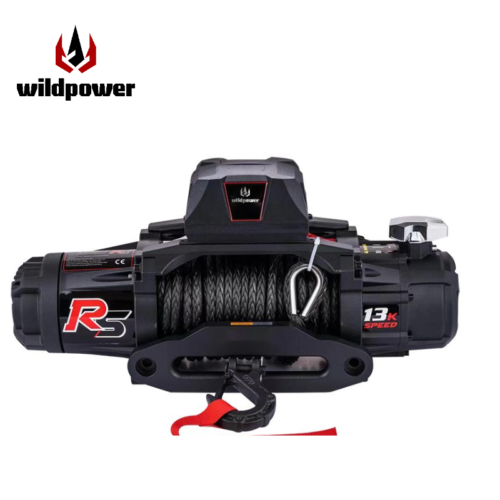 WILDPOWER 13000 Ibs Cross-country Electric Winch with Wire/Synthetic Rope Wire Rope for Off-Road Pickup Escape and Rescue