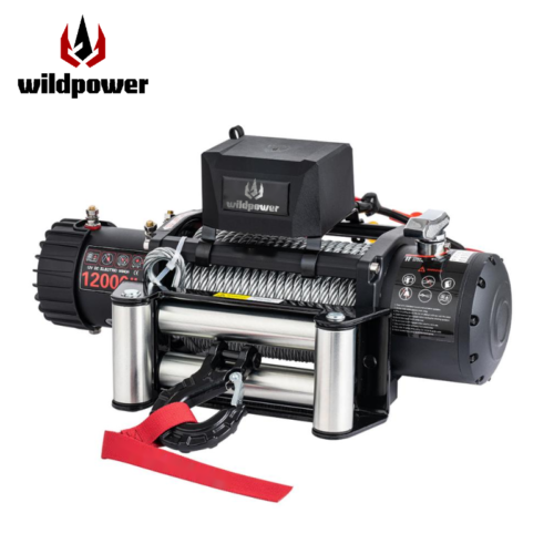 New WILDPOWER 9500/12000/13500 Ibs Cross-country Electric Winch with Wire/Synthetic Rope for Off-Road Pickup Escape and Rescue